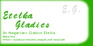 etelka gladics business card